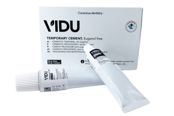 Vidu eugenol-free temporary cement: temporary fixation of crowns and bridges