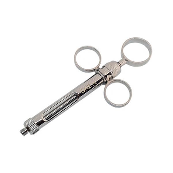 Three-ring anesthesia syringe
