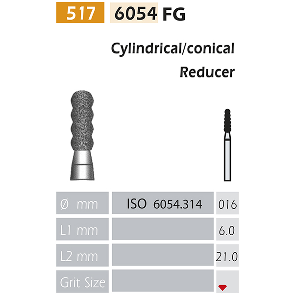 6054-FG Cylindrical/conical gear unit DIAMOND BURS