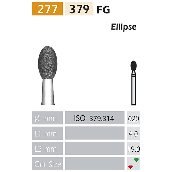 Diamond Burrs 379-FG Egg
