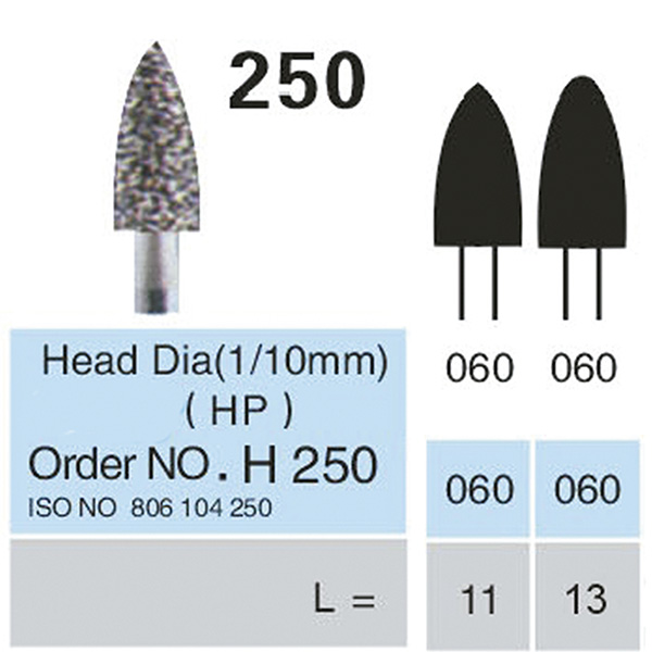 250-HP X 5 UD DIAMOND BURS
